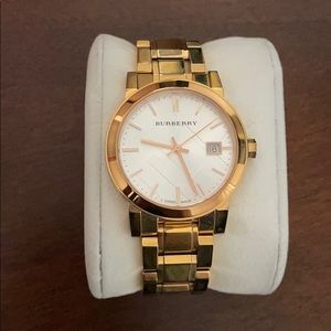 Rose Gold Burberry Swiss Quartz Watch